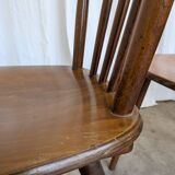 Ensemble de 4 chaises de salle à manger Windsor vintage : en bois des années 50 / STOL Kamnik