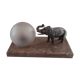 Lamp from the 20, elephent and globe on marble
