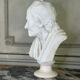 Marble bust, Voltaire after Jean Antoine Houdon, 19th-century copy.