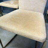 Vintage brass dining chairs by Belgochrom, 1970s