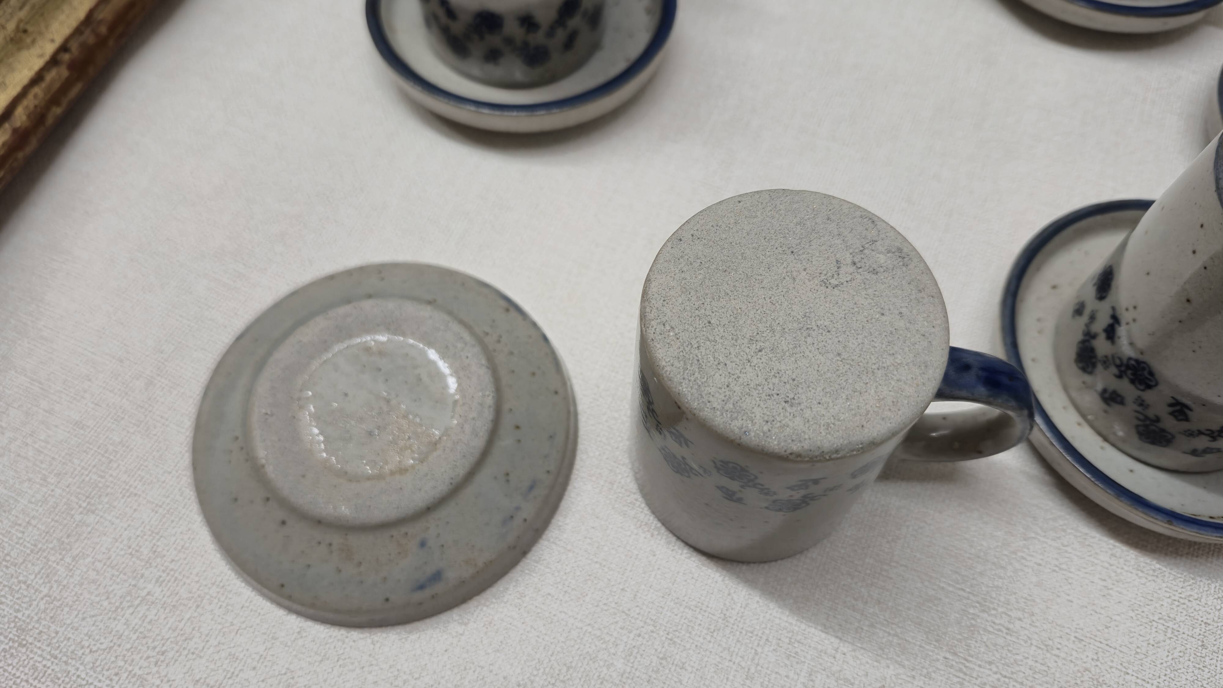Set 6 tasses à café grés moucheté