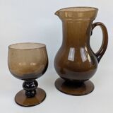 Smoked glass orangeade set