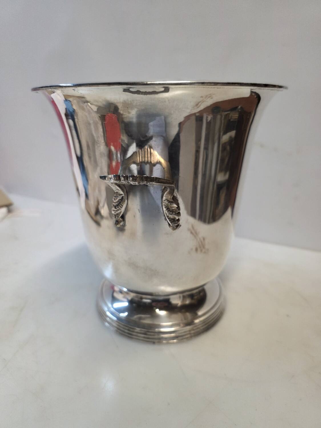 Silver-plated champagne bucket from the mid-20th century.