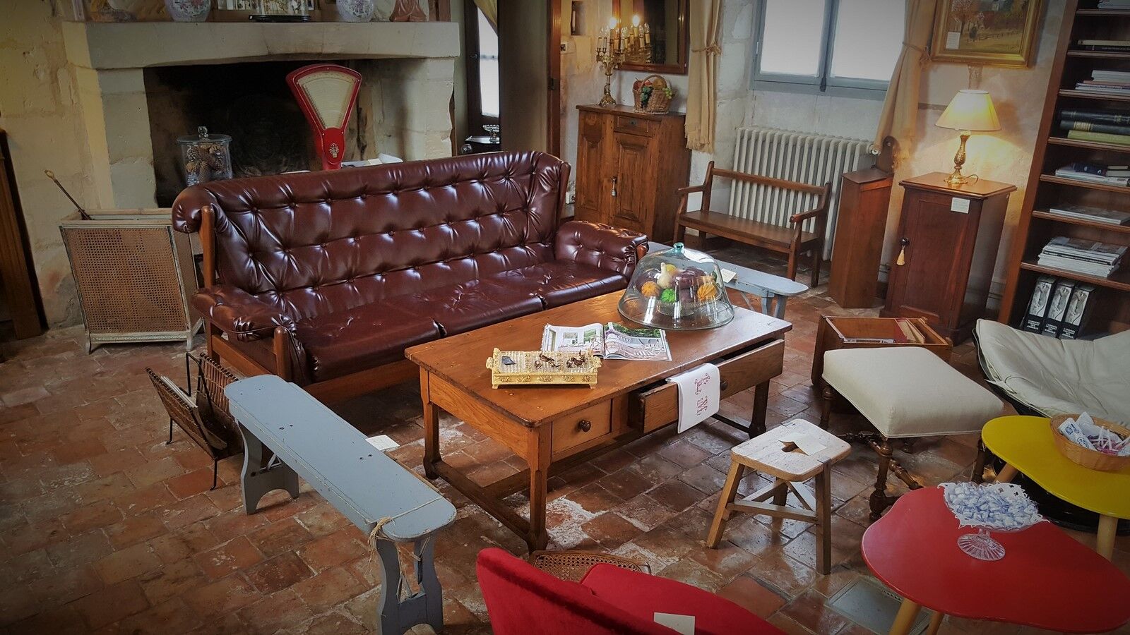 Canapé scandinave des années 60 en teck et skaï