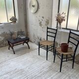 Empire style marble and mahogany coffee table