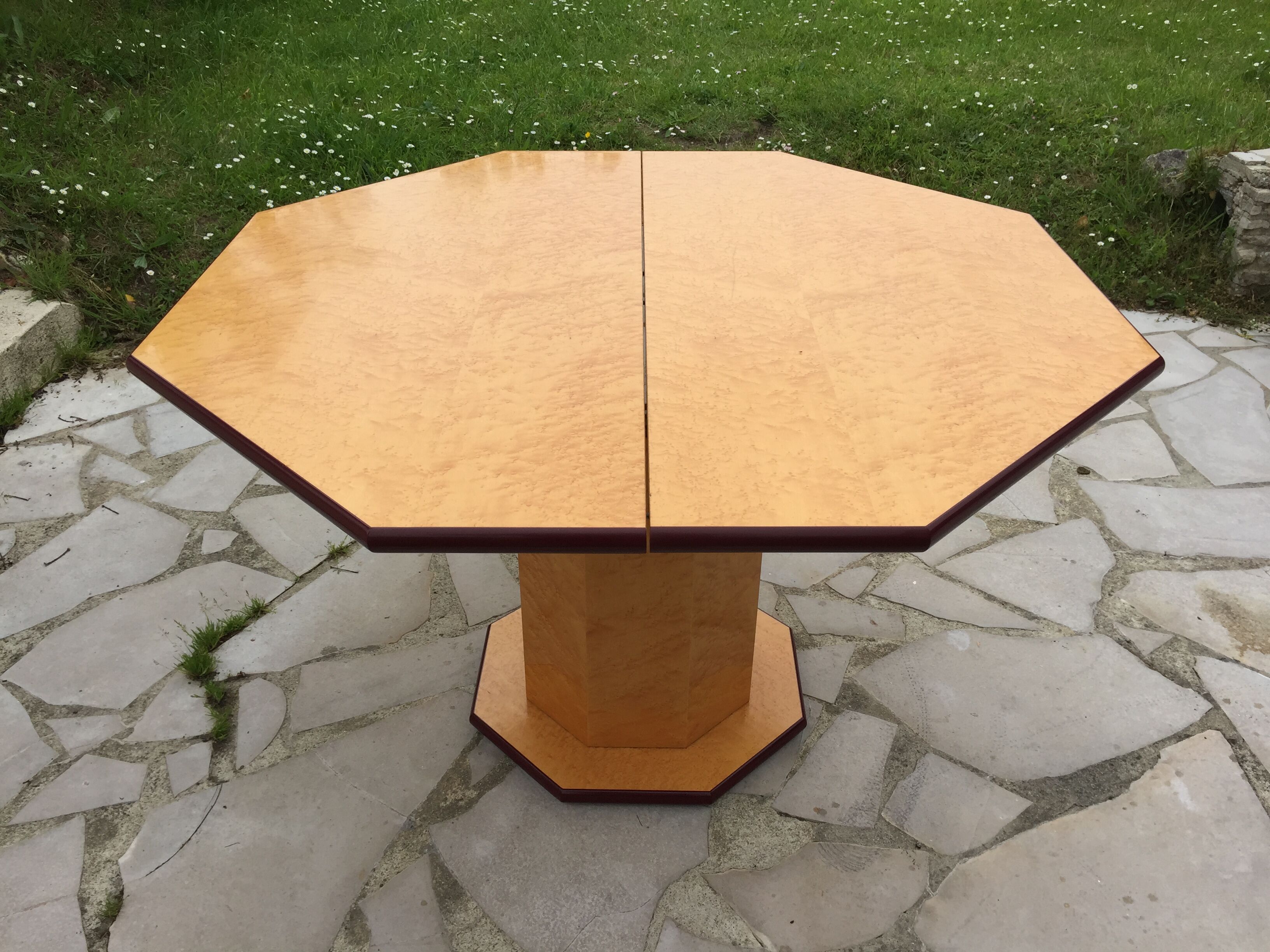 Table vintage en sycomore de Mario Sabot 1970
