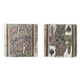Pair of ceramic plaques by Les Argonautes, Vallauris, circa 1960