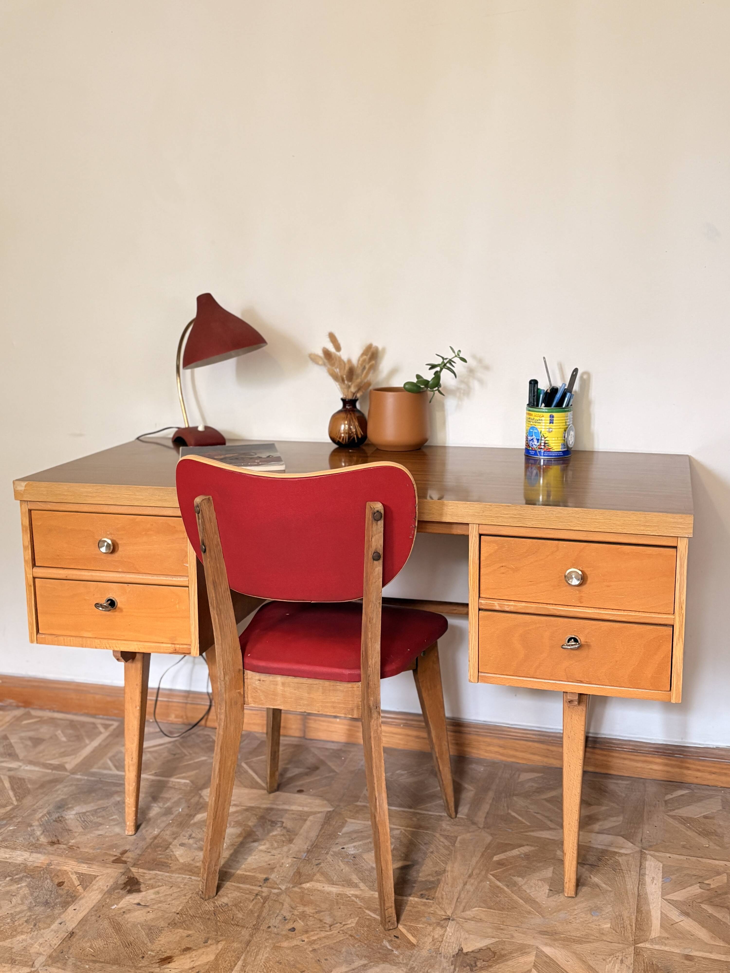 Bureau adulte pieds compas