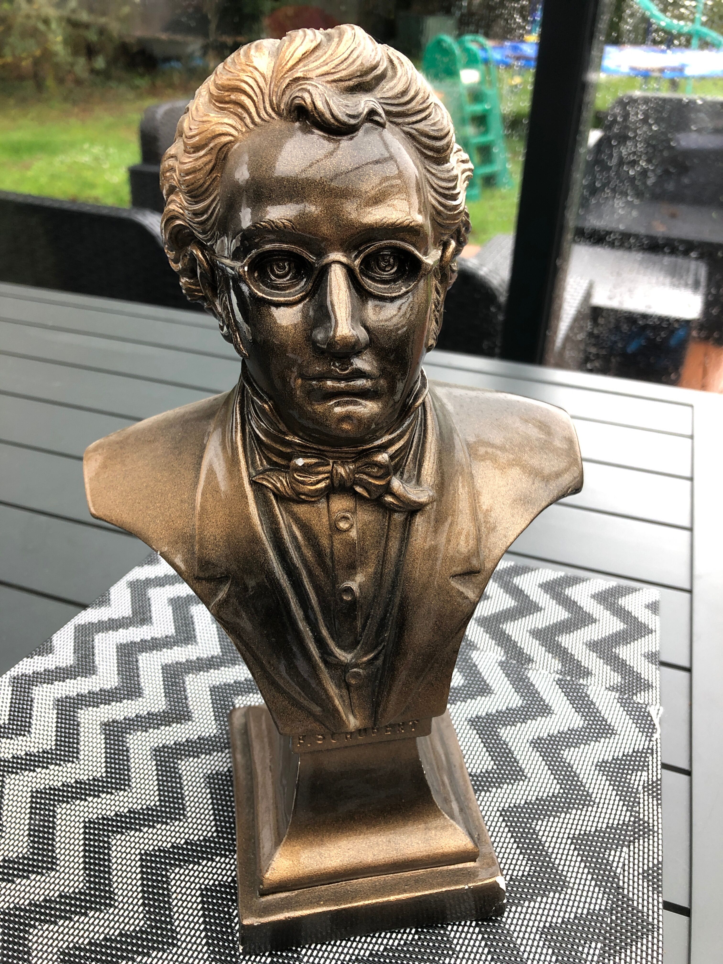 Plaster bust imitation bronze schubert