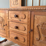 Carved wooden sideboard