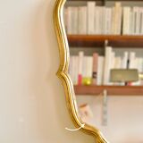 Old large shell mirror gilded with gold leaf