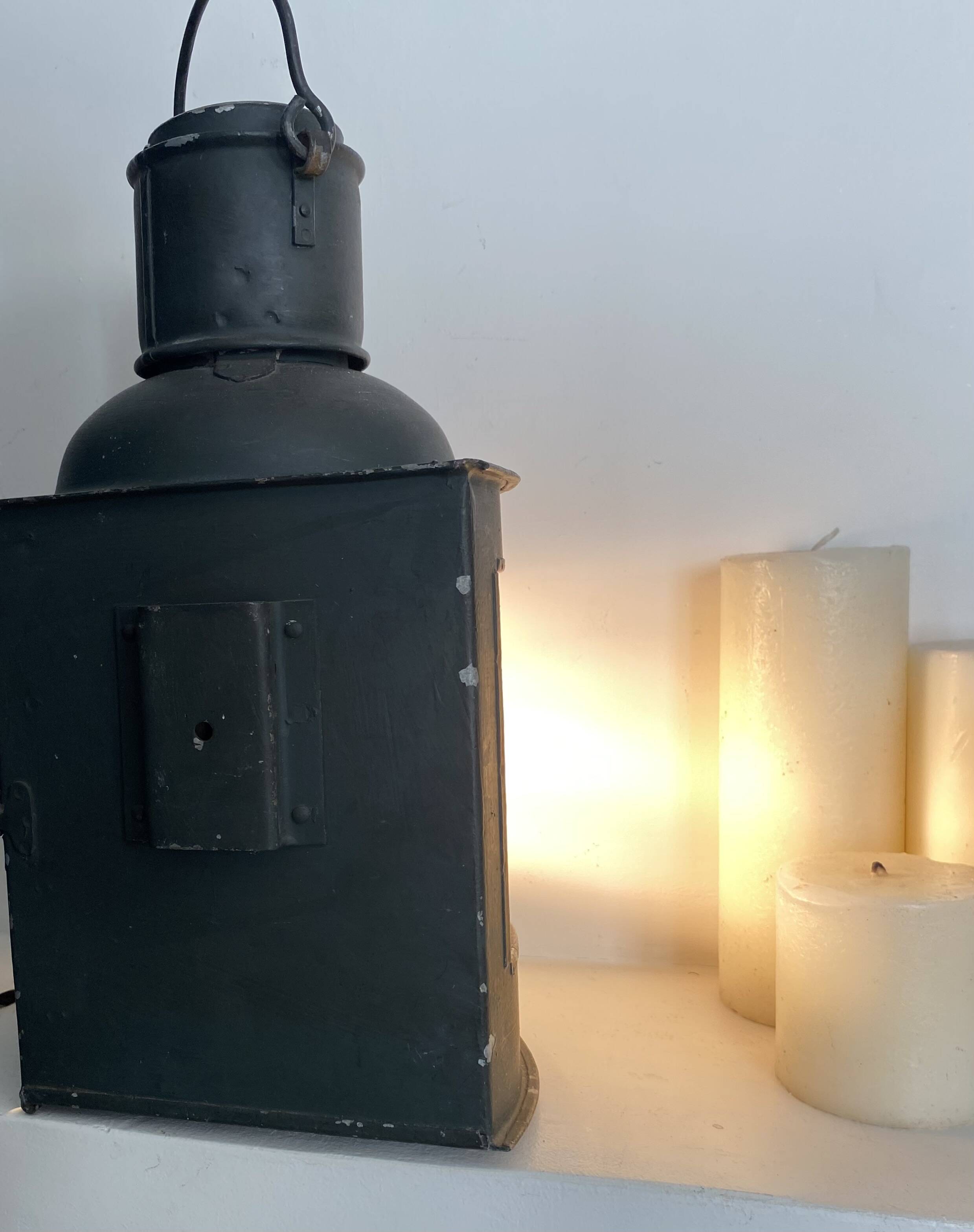 Marine lamp 1900, electrified, 2m fabric cable