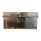 Metal box with lock for padlock