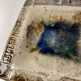 Voldemar Volkoff signed Vallauris glazed stoneware dish