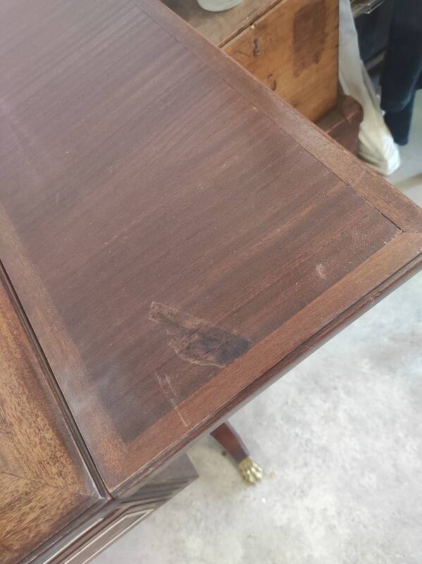 Double-sided mahogany empire desk
