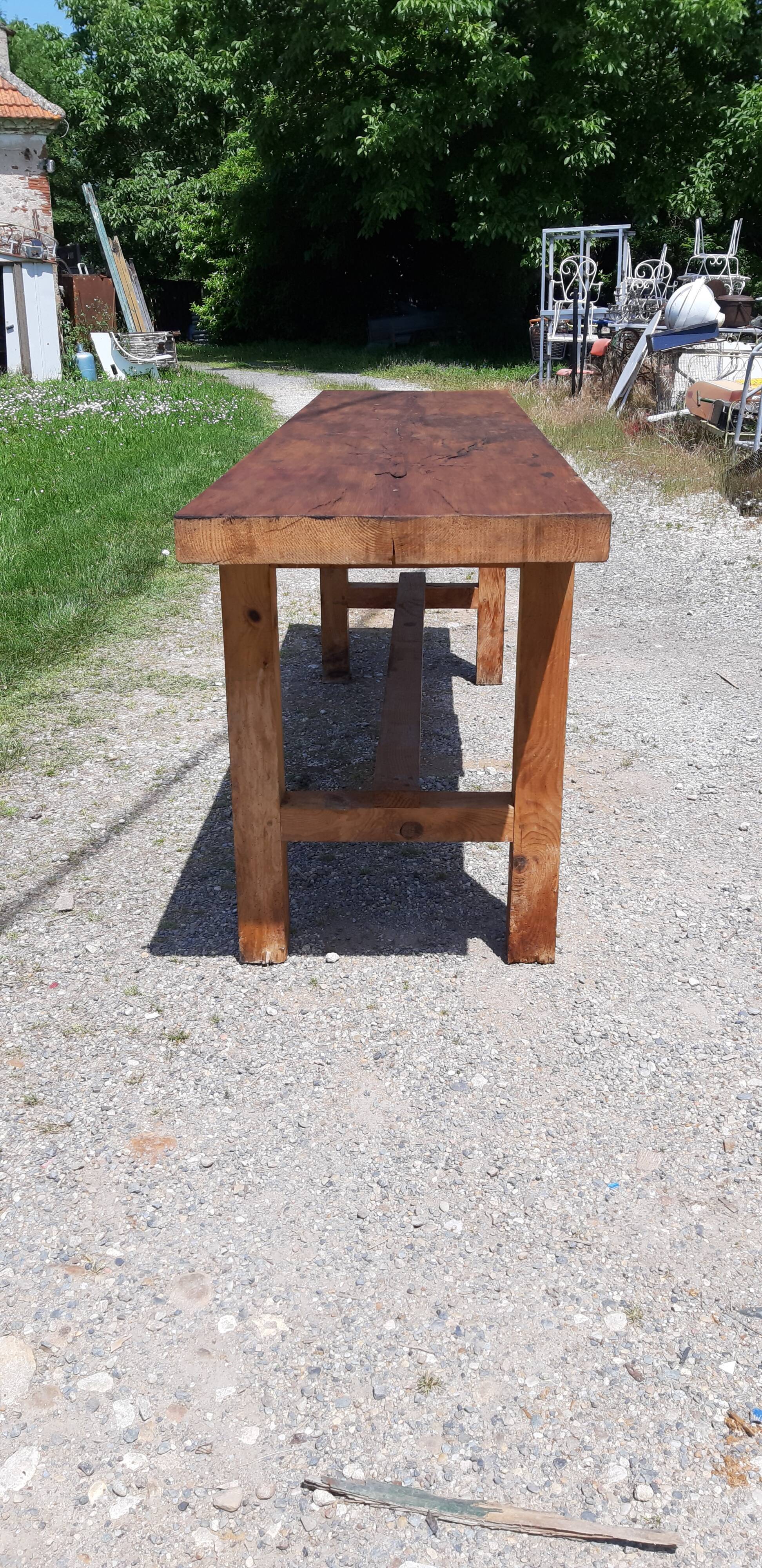Wooden workbench with 1 drawer