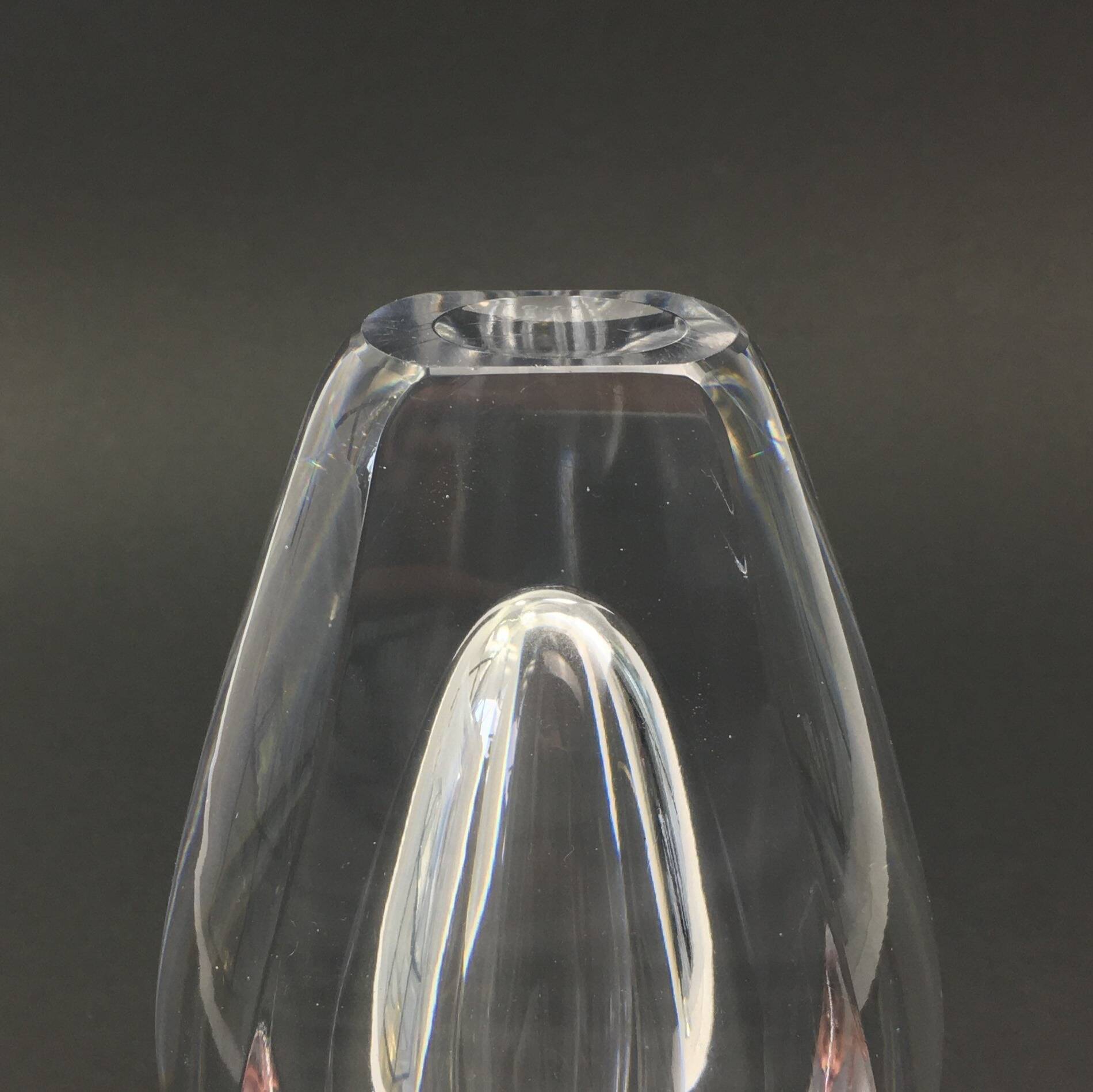 Signed Mid-Century Scandinavian Glass Vase by M. Morales-Schildt for Kosta