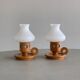 Set of 2 table lamps by erik höglund for boda, 60s