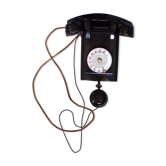 Vintage Bakelite wall dial phone