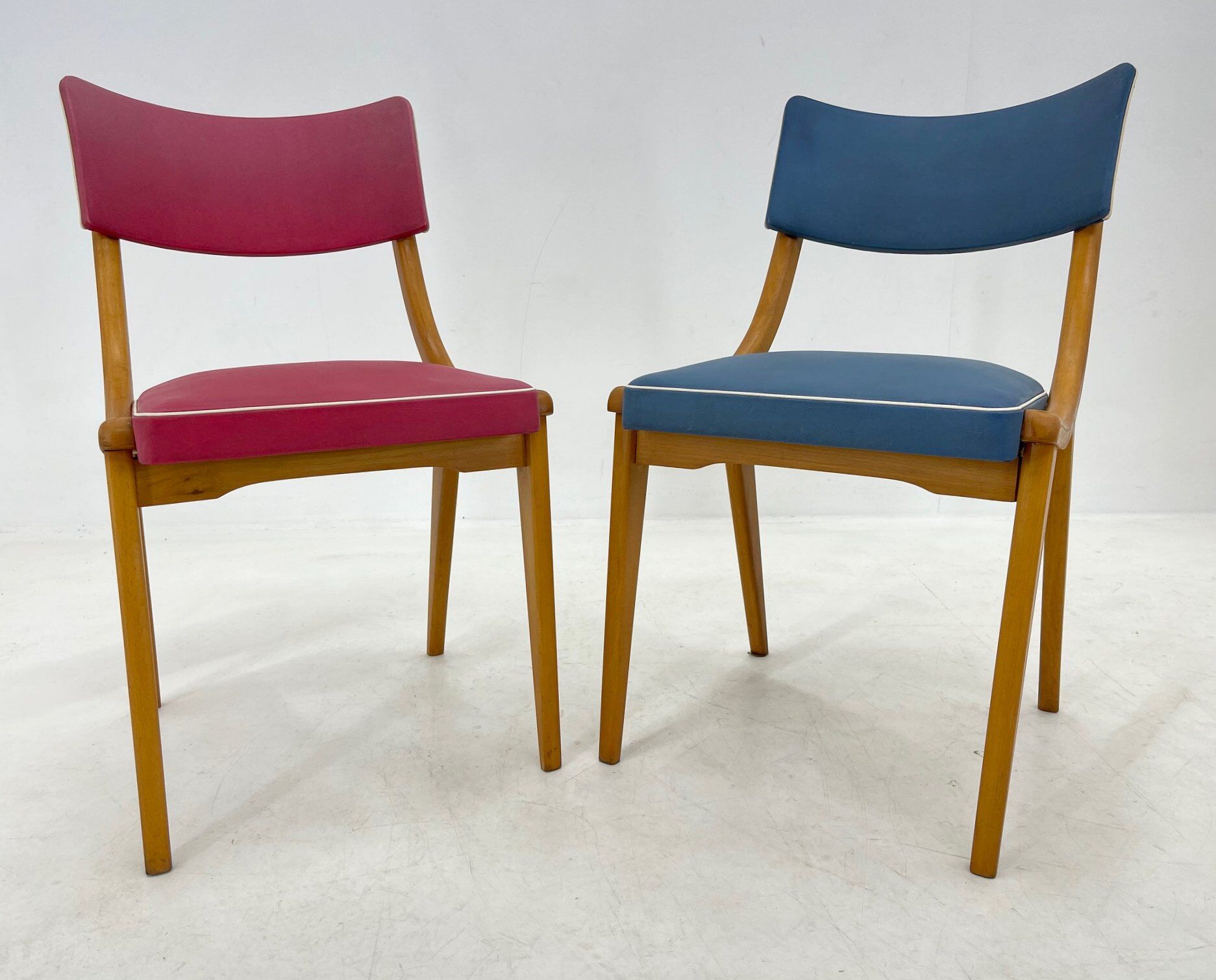 Set of 2 Colourful Vintage Chairs, Germany, 1960's