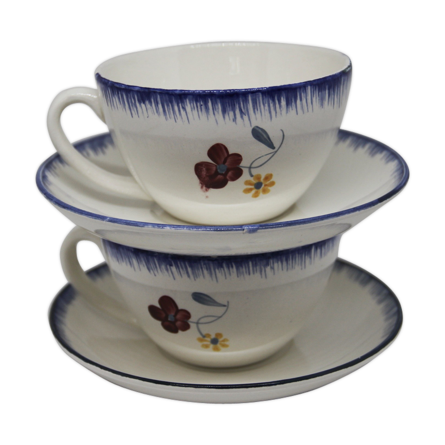 Duo of chocolate Mary Lou Digoin cups