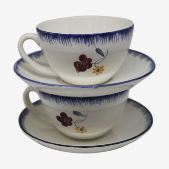 Duo of chocolate Mary Lou Digoin cups