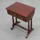 Louis Philippe Side Table with Two Drawers and Turned Twin Legs, France, 18