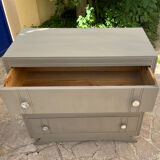 Wooden art deco chest of drawers