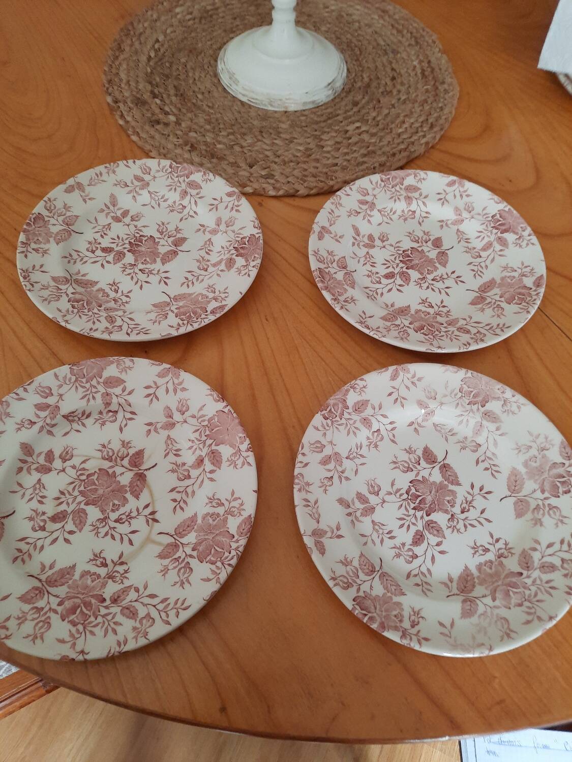 Vintage flower plates