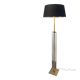 Glass and brass floor lamp