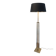 Glass and brass floor lamp