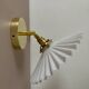 Vintage lampshade wall light in white opaline