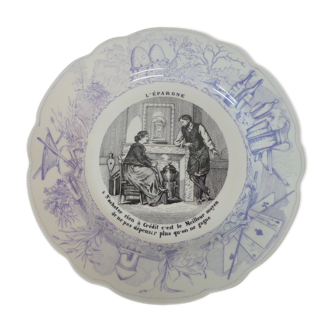 Decorative plate saying sarreguemines