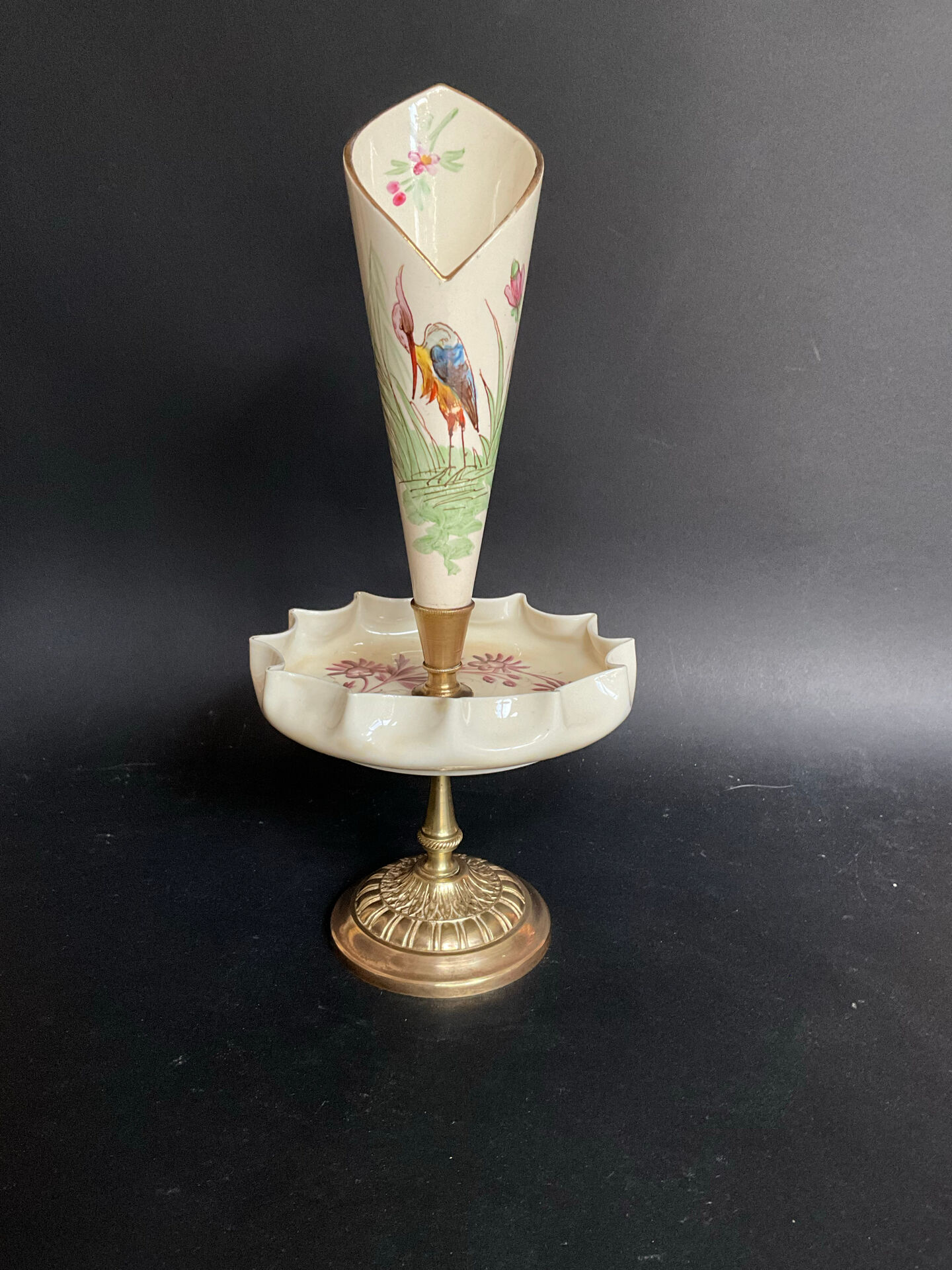 Art Nouveau fireplace bouquet holder Saint-Clément