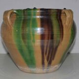 Pot glazed pot cache style Poteries d'Albi terracotta