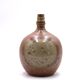 Sandstone lamp by Jacques Vilain, raffia lampshade, 70s ceramic