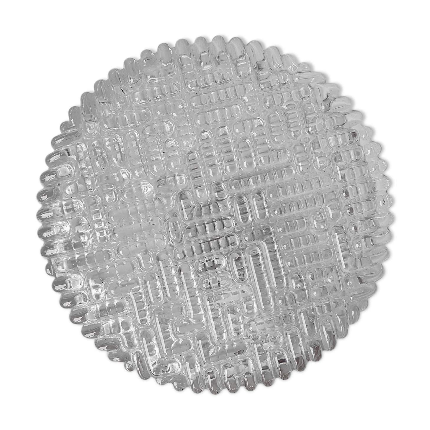 Vintage Glash-tte Limburg glass round ceiling light