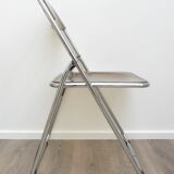 2 chairs folding plexiglass smoked