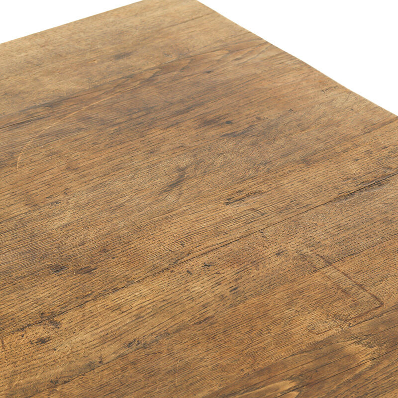 Vintage Mid-Century Brutalist Rustic Oak Dining Table
