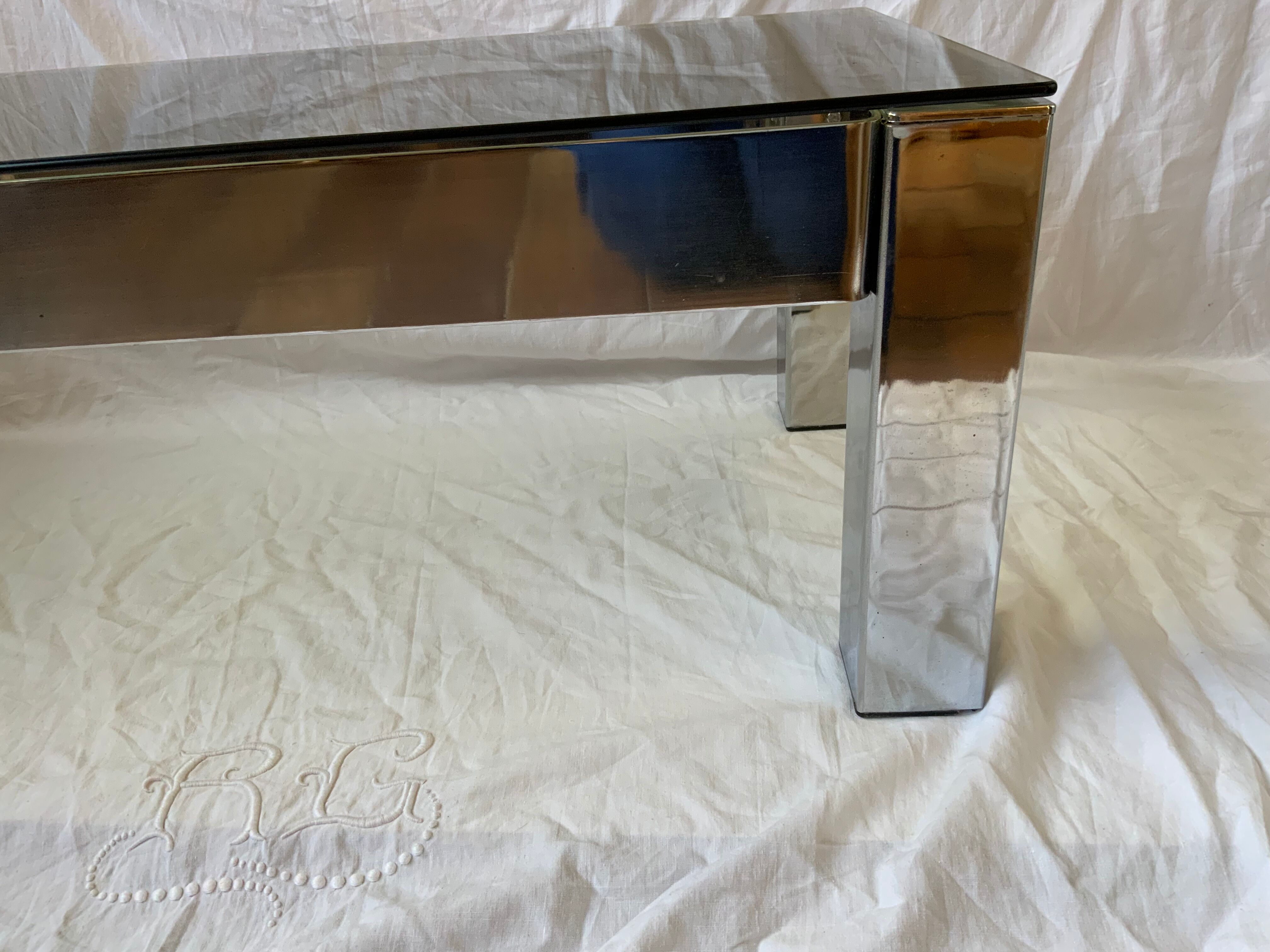 Vintage glass coffee table