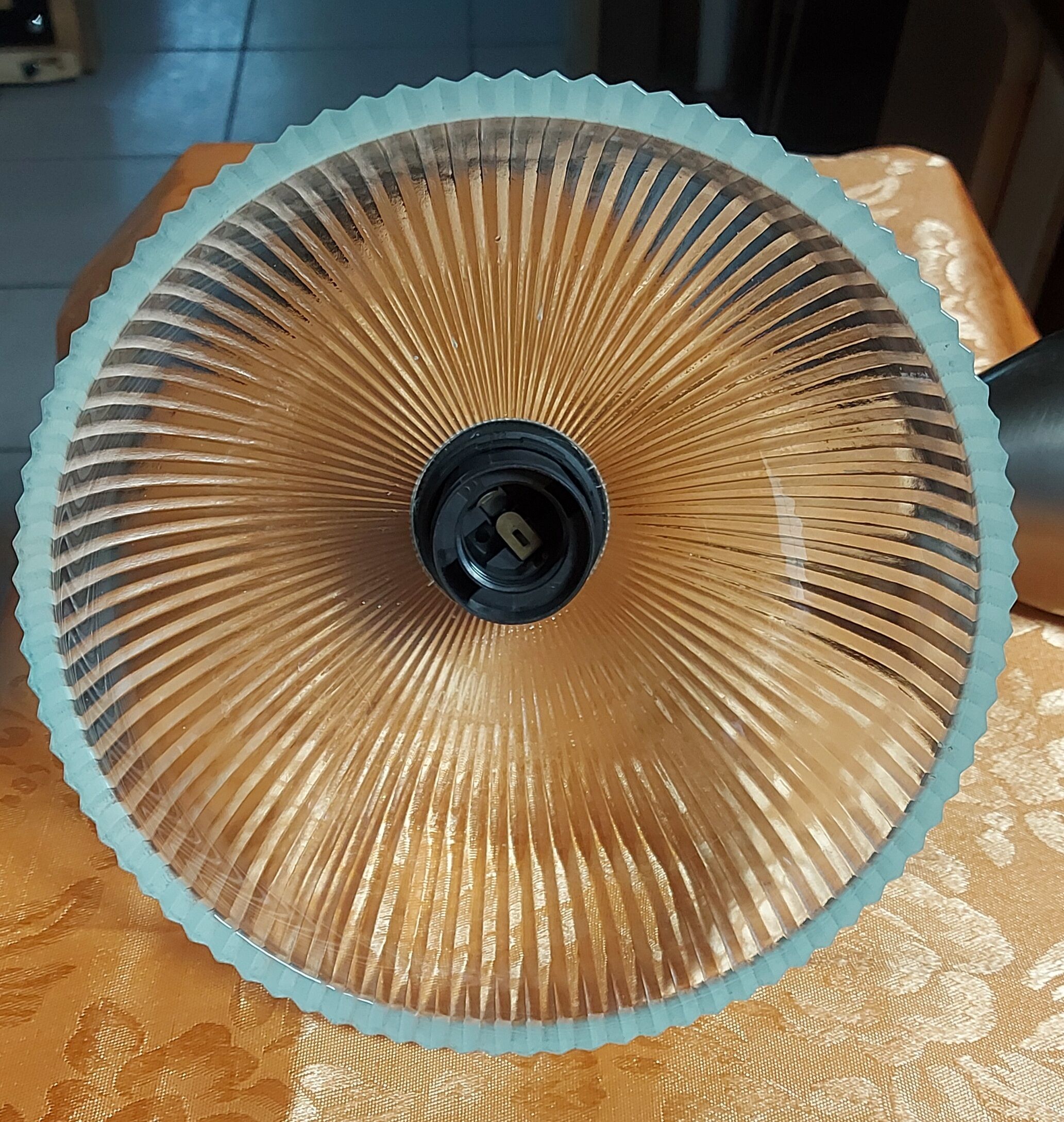 Vintage ceiling chandelier, chiseled glass