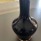 Vase bleu doré