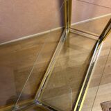 Silver and gold metal shelf, from the 80s.