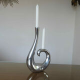 Design candle holder in cast aluminum 80s