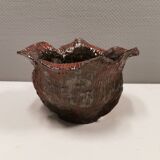Bowl in ceramic, in beautiful colours, Danish and from Sloth art pottery 1978 (signed)