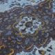 Overdyed Wool Vintage Handmade Carved Rug 173 cm x 296 cm