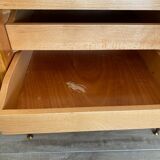 Chene and rattan cabinet