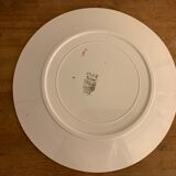 8 colorful flat plates Digoin Sarreguemines 20th century