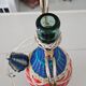 Carafe scoubidou en verre vintage