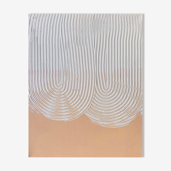 Long Boobs toile abstraite minimaliste 24x30cm oeuvre originale